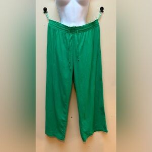 Solid Tie Front Cover Up Pants